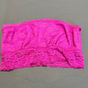 Pink Victoria Lace Bandeau Top